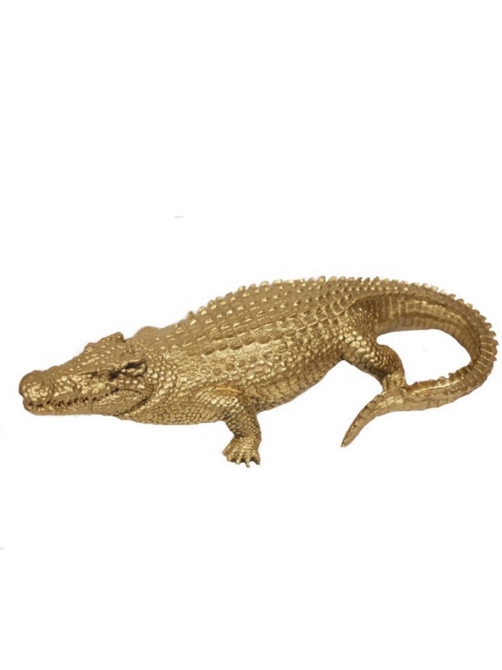 Katie Kime Gold Alligator Figurine Decor